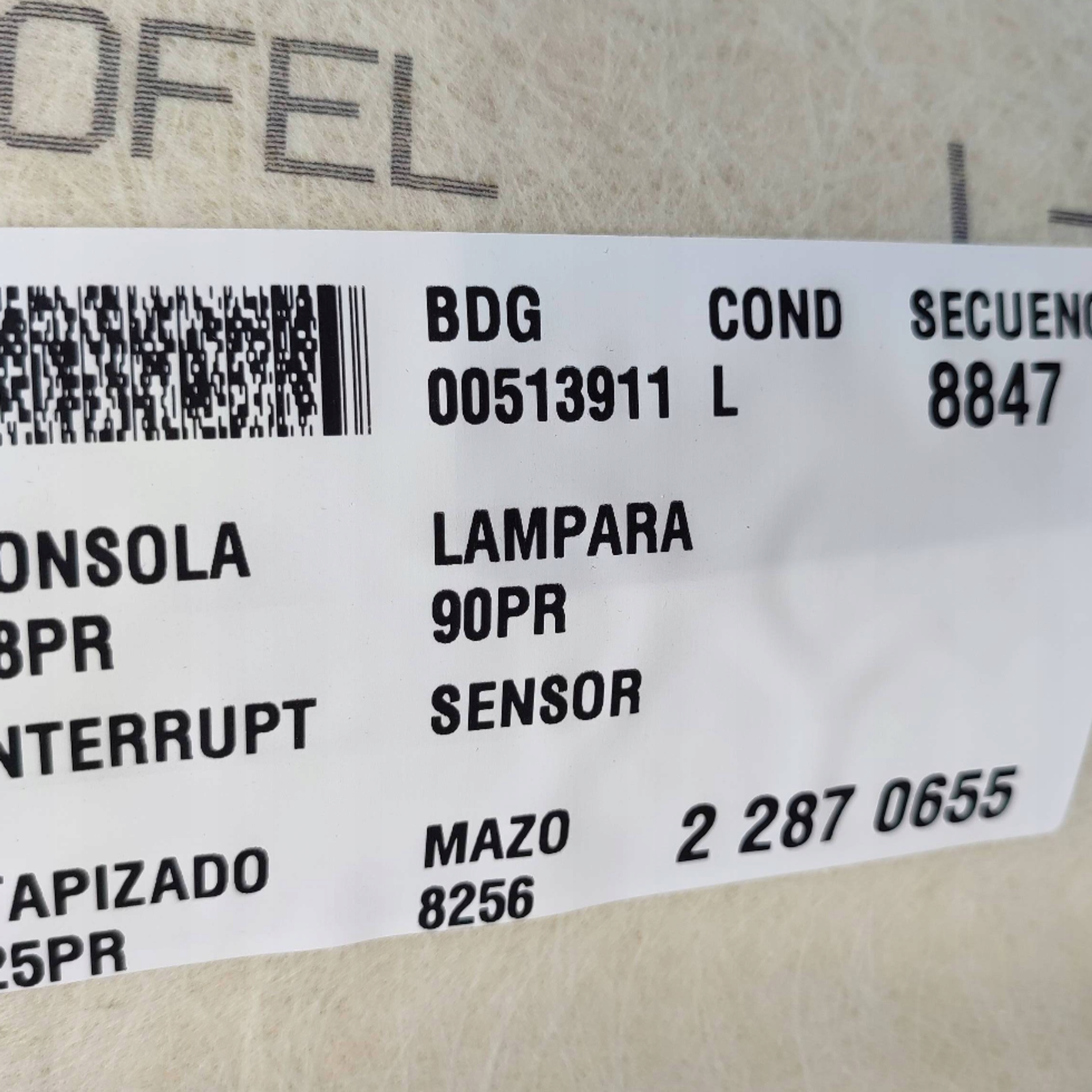 Opel Corsa F 2022 CIELO INTERNO
