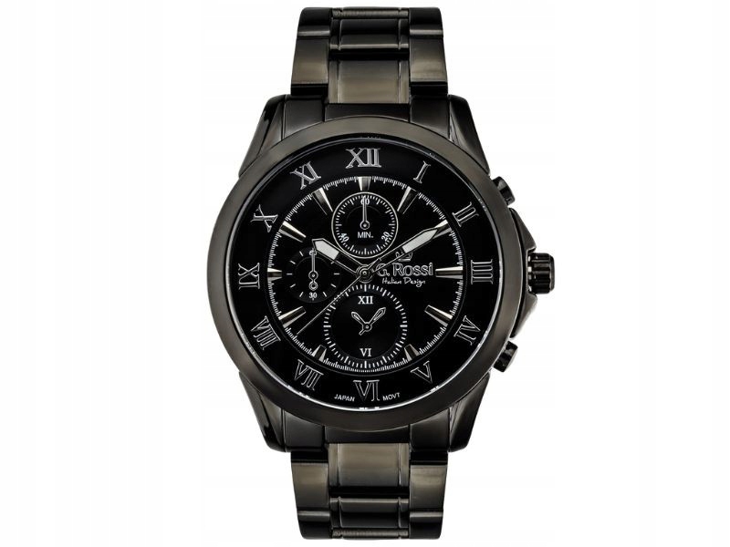 Černé hodinky pro muže s černým ciferníkem, elegantní vzor jako dárek