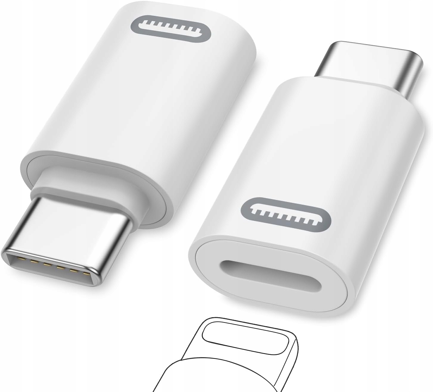 2 шт. адаптеры USB - C для Lightning для iPhone