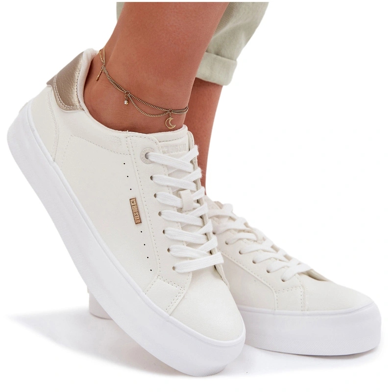 Dámské Tenisky Eko Kůže Platforma Big Star TT274805 Bílé 41