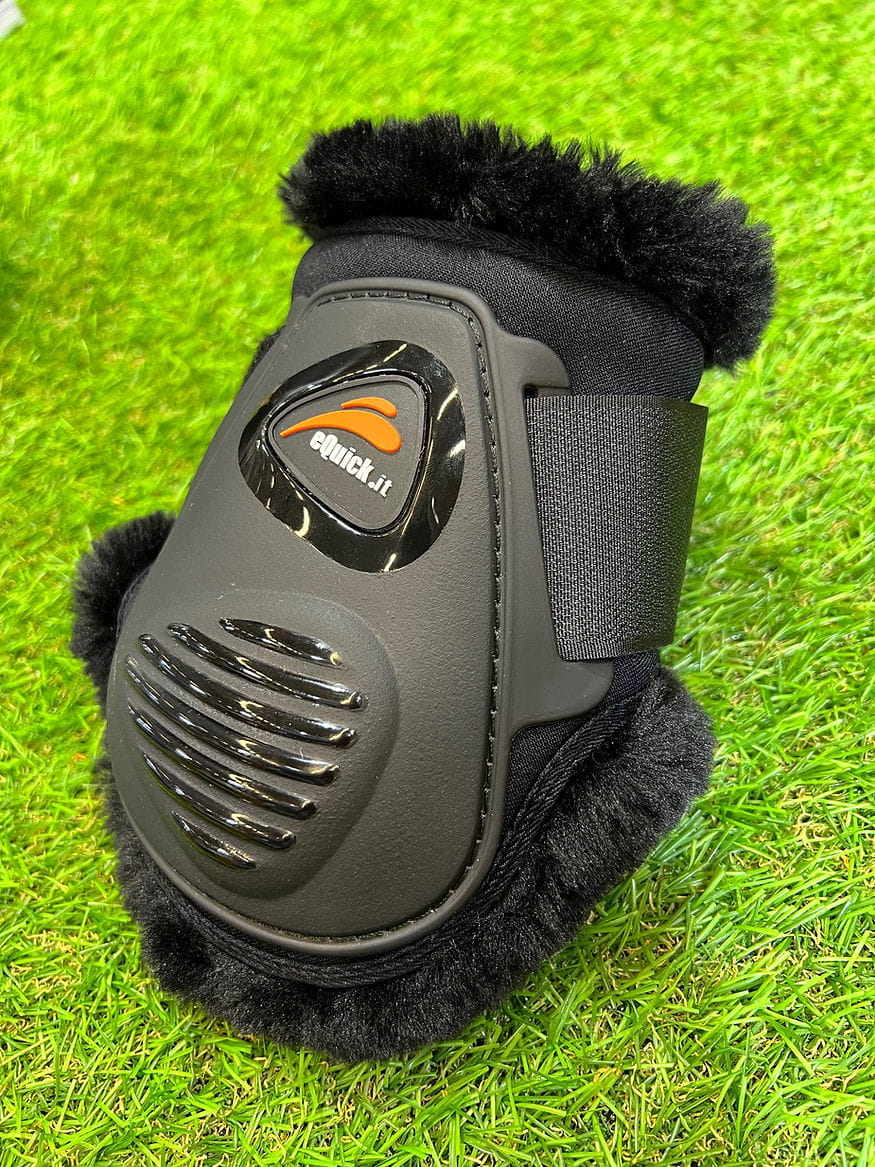 eQuick ochraniacze tylne z futrem Elight Panther black M