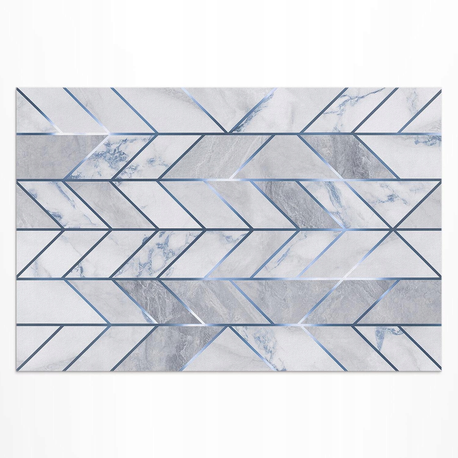Vinylový koberec na terasu Geometrické línie svetlý mramor glamour 210x140 cm