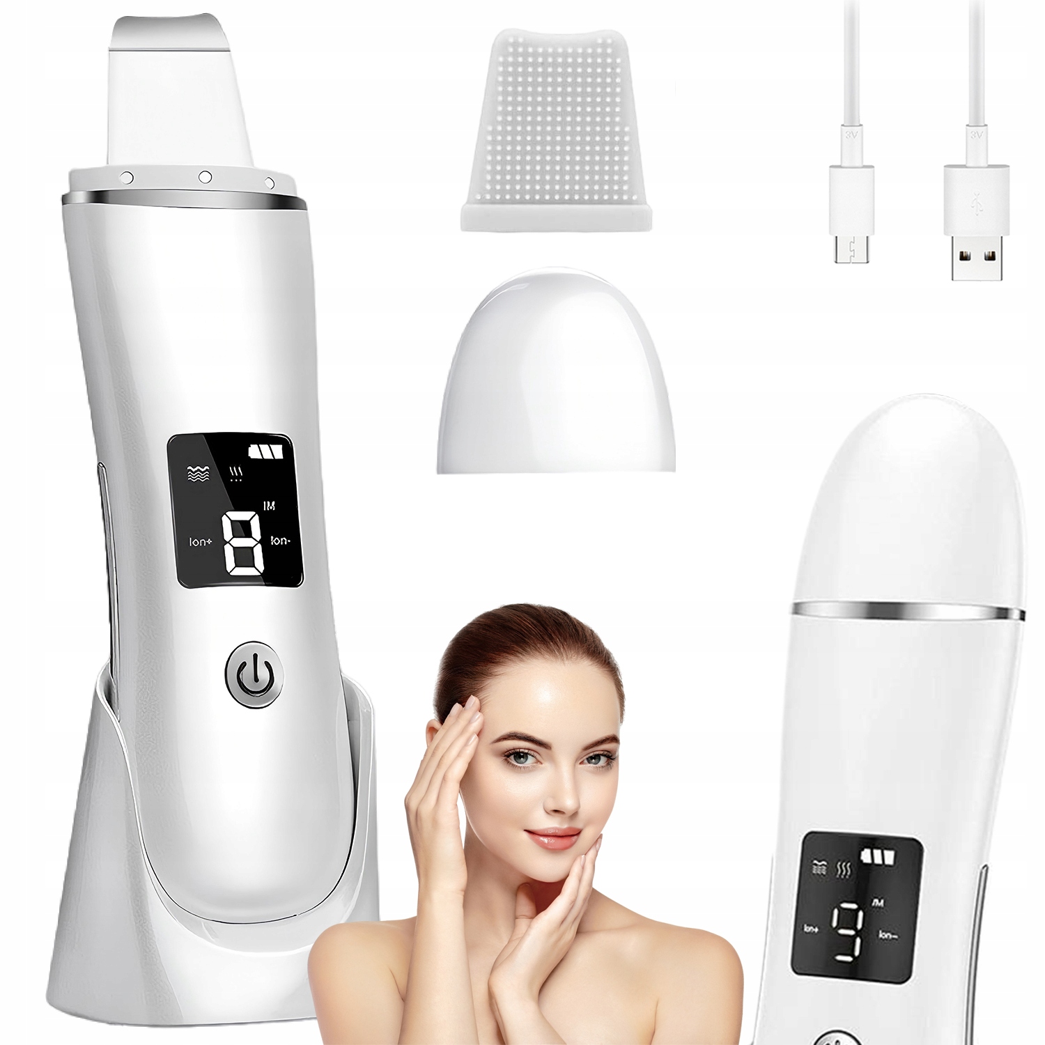 Ultrazvukový Bezdrátový Kavitační Peeling 4 Režimy Pro Obličej