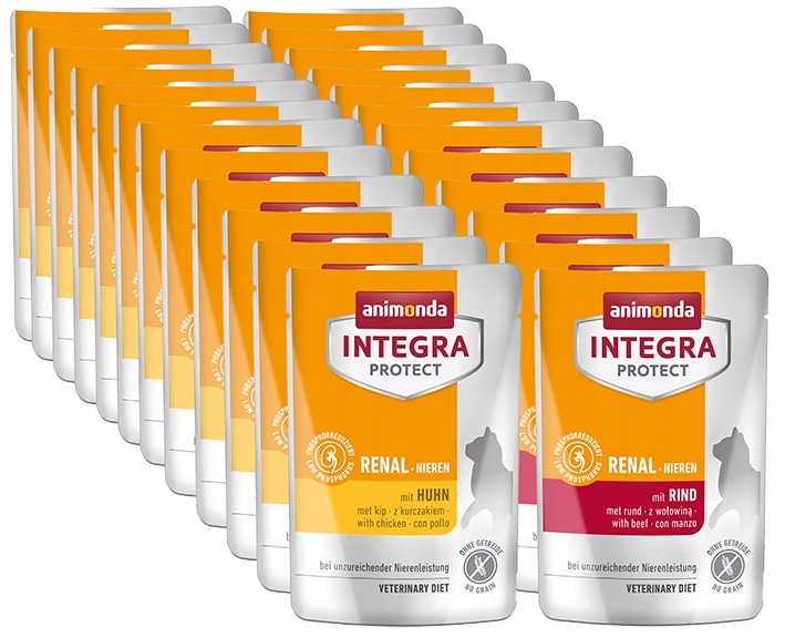 Levně Animonda Integra Renal (Nieren) 24x85 g – mix chutí (selhání ledvin)