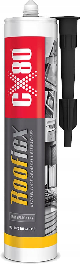 CX80 ROOFICX USZCZELNIACZ DEKARSKI PRZEŹROCZYSTY kartusz 300ml Kod producenta 48518