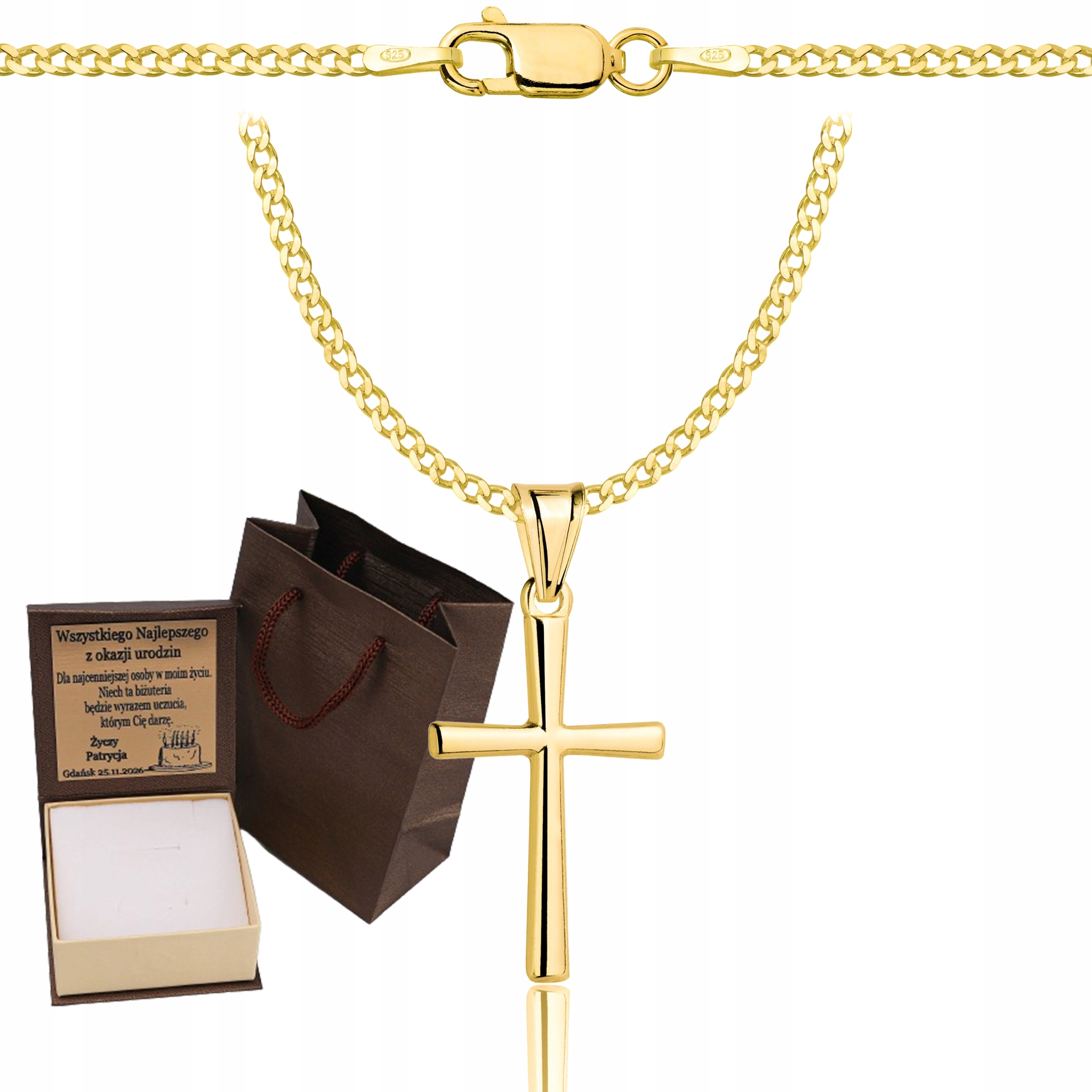 Pánský Řetízek Pancr Křížem Ryzost 925 585, Gravírování Bonus
