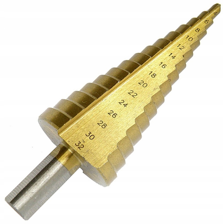 

Wiertło Stopniowe Choinkowe Stożkowe Hss 4-32mm