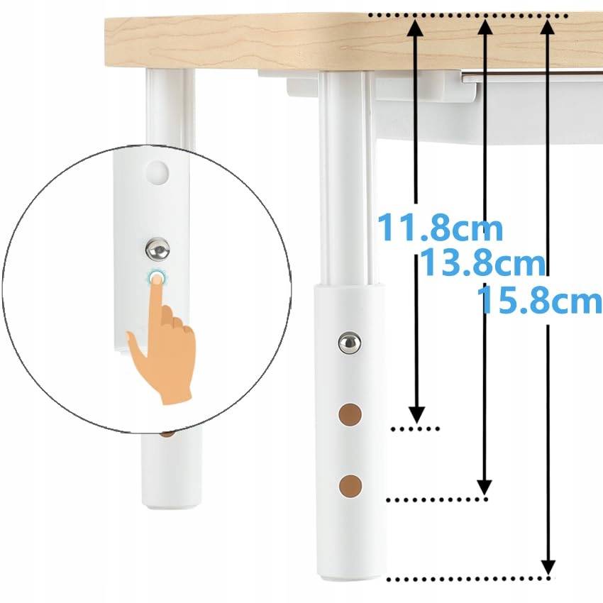 ETHU ERGONOMICZNY STOJAK PODSTAWKA POD MONITOR Z REGULOWANĄ WYSOKOŚCIĄ — miniatura 4