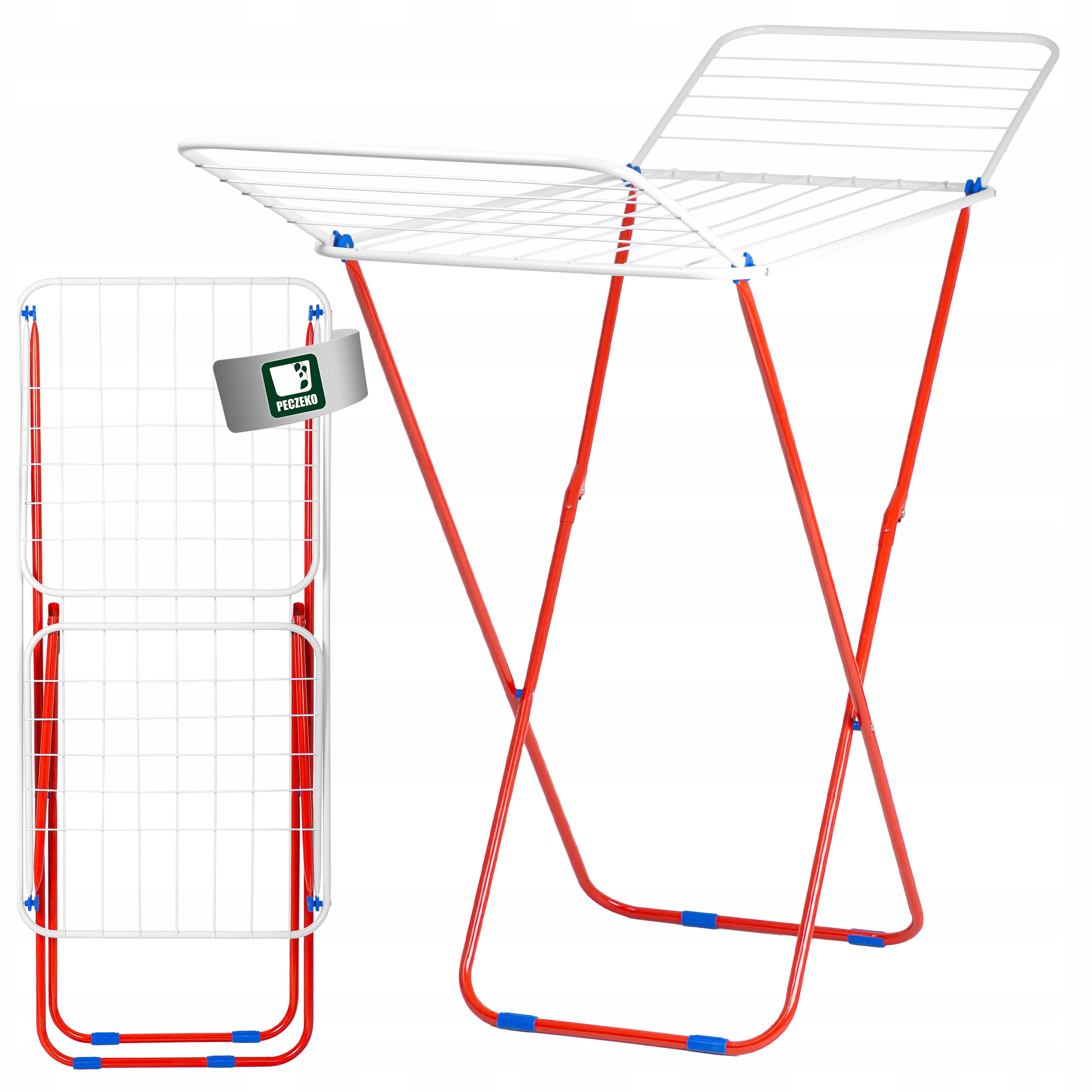 Levně Sušák na prádlo Peczeko horizontální, volně stojící, na balkon, skládací terasa