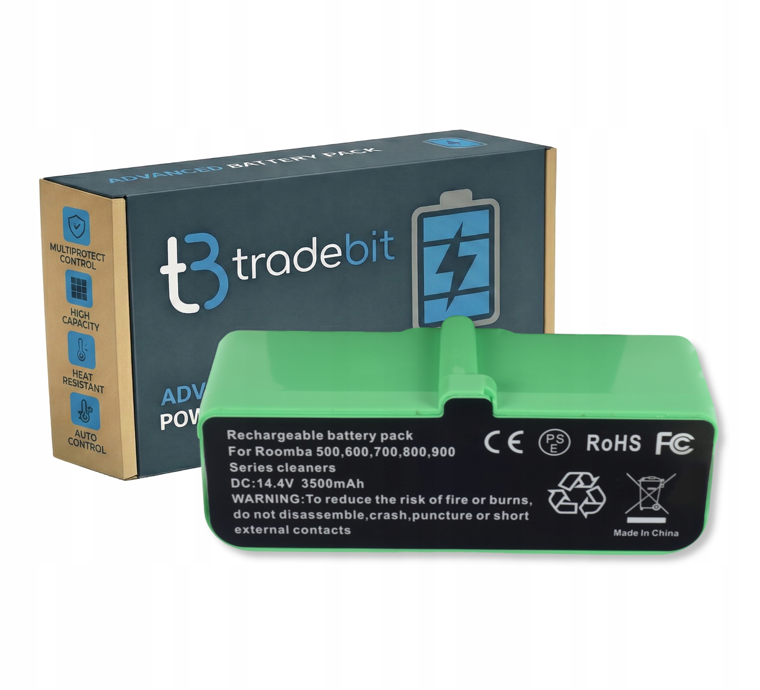 Baterie Akumulátor pro iRobot Roomba 500 600 700 800 900 14,4V 3500mAh