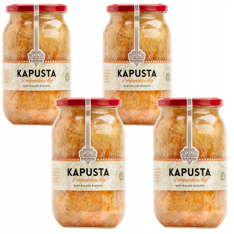 Levně Kysané zelí s mrkví 870 g Schronisko Bukowina přírodní bez octa