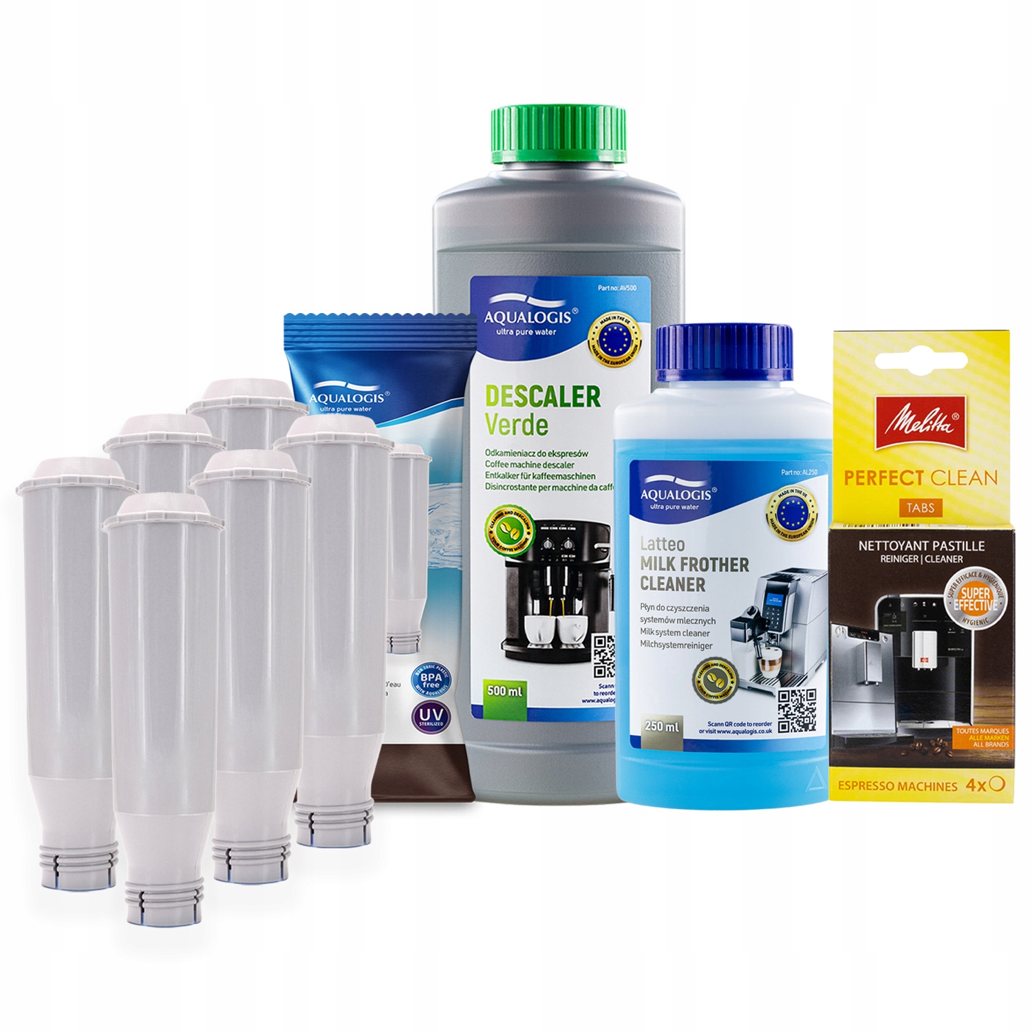 6 x Filtr do kávovaru Melitta AL-TES46 Latteo Tablety Verde