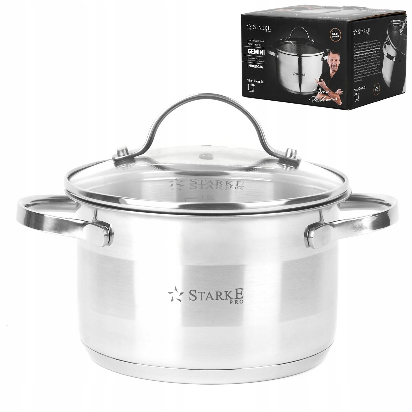 

Garnek Starke Pro Gemini 2 l stalowy indukcja