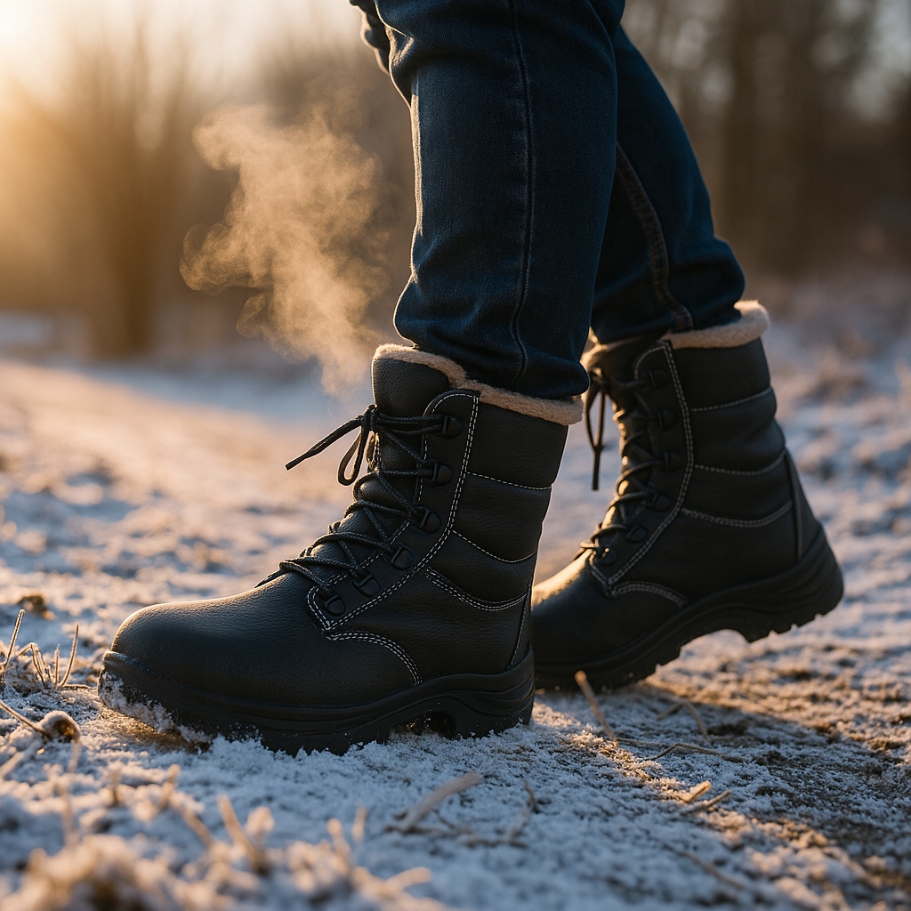 BUTY ZIMOWE WYSOKIE ŚNIEGOWCE DAMSKIE MĘSKIE OCIEPLANE FUTREM CZARNE R.42 Marka bez marki