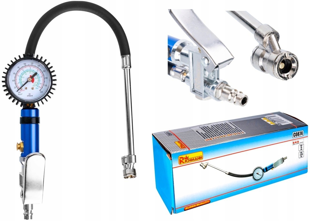 

Pistolet Do Pompowania Kół Bliźniaków Z Manometrem