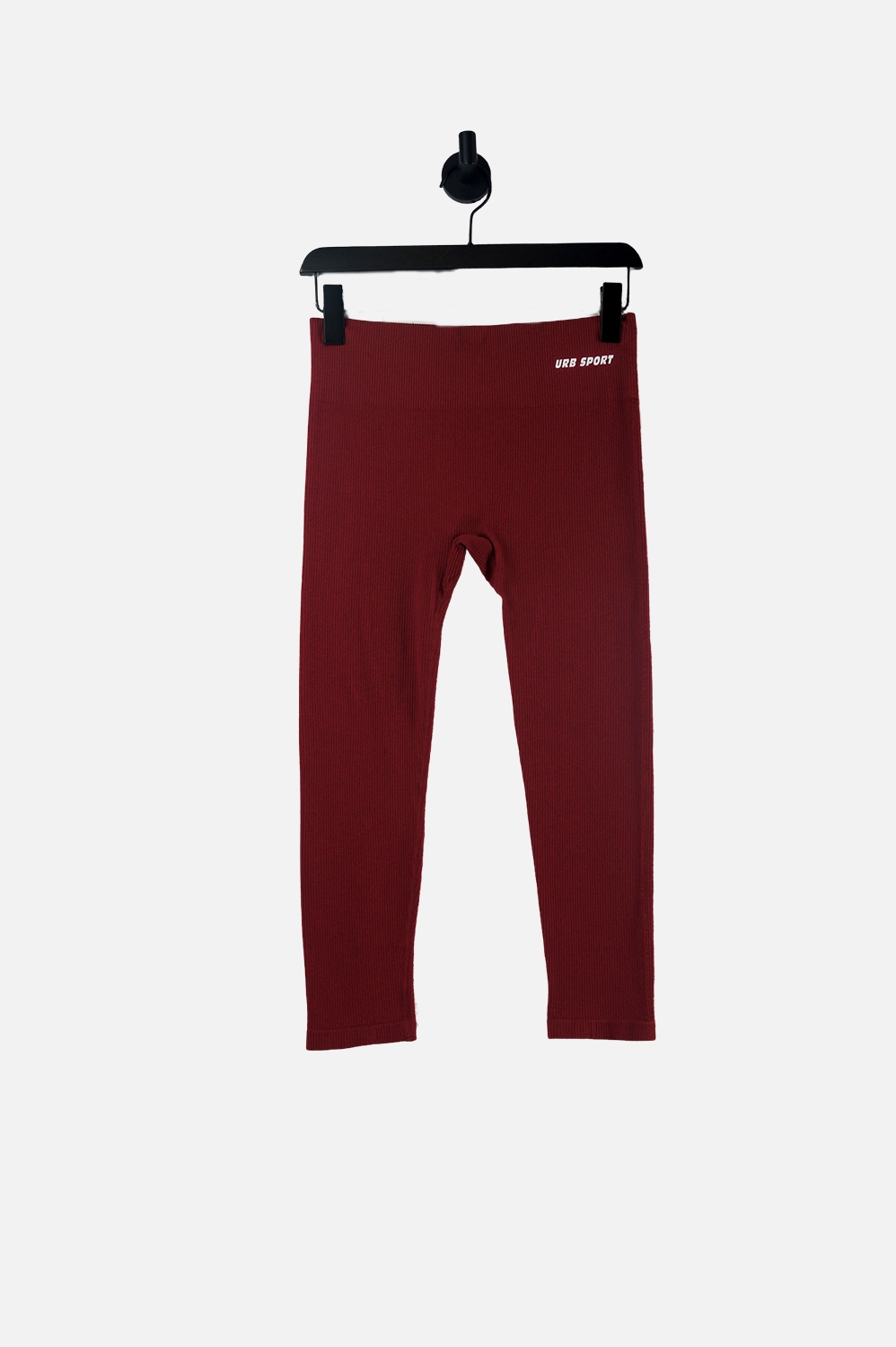Urban Threads Czerwone Prążkowane Legginsy (L)