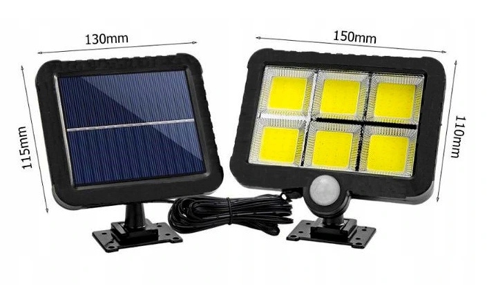 LAMPA SOLARNA Z CZUJNIKIEM RUCHU ZMIERZCHU 120 LED Marka Solar