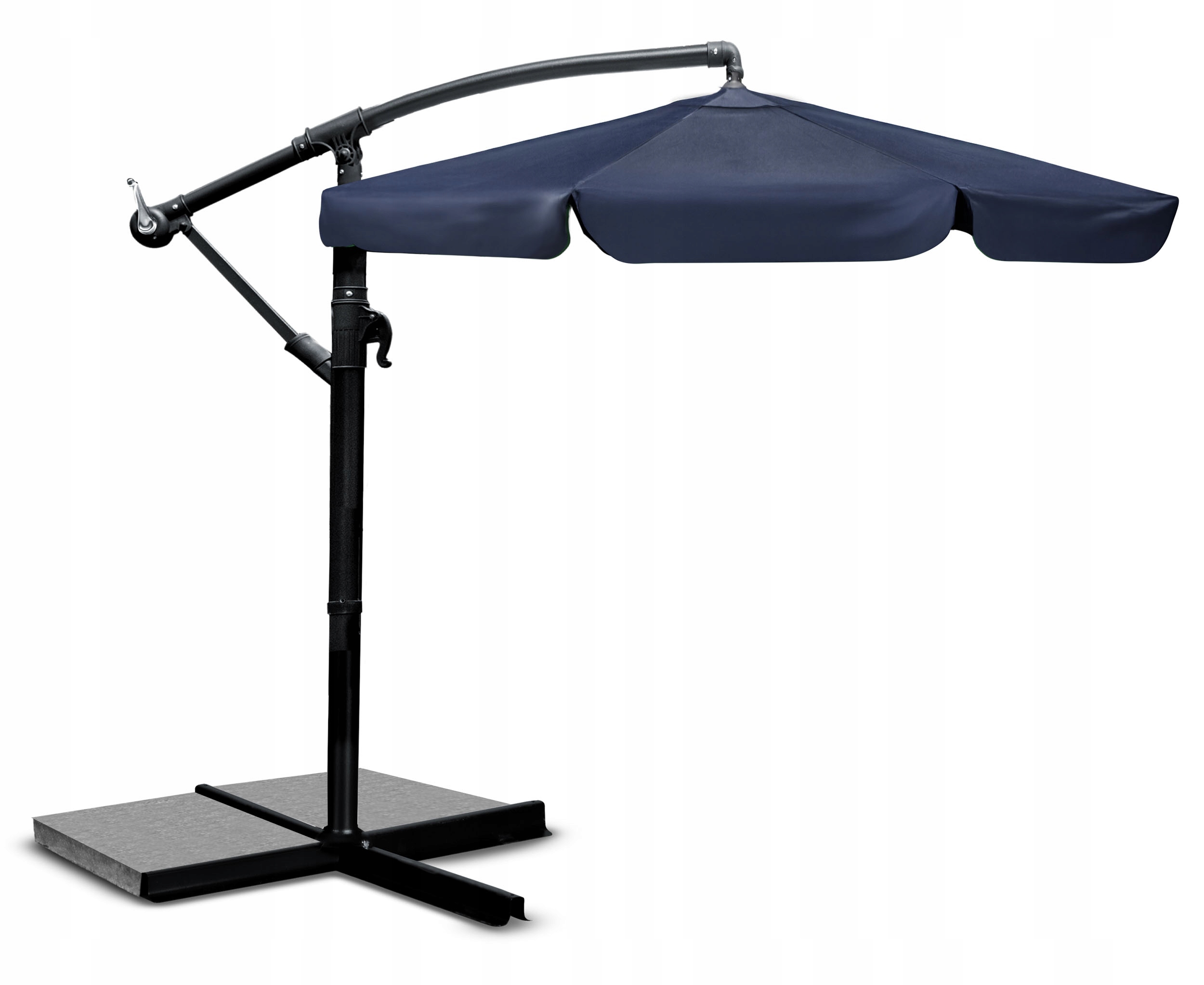 Parasol ogrodowy duży składany z wysięgnikiem pokrowiec 6 segmentów Ø 350cm