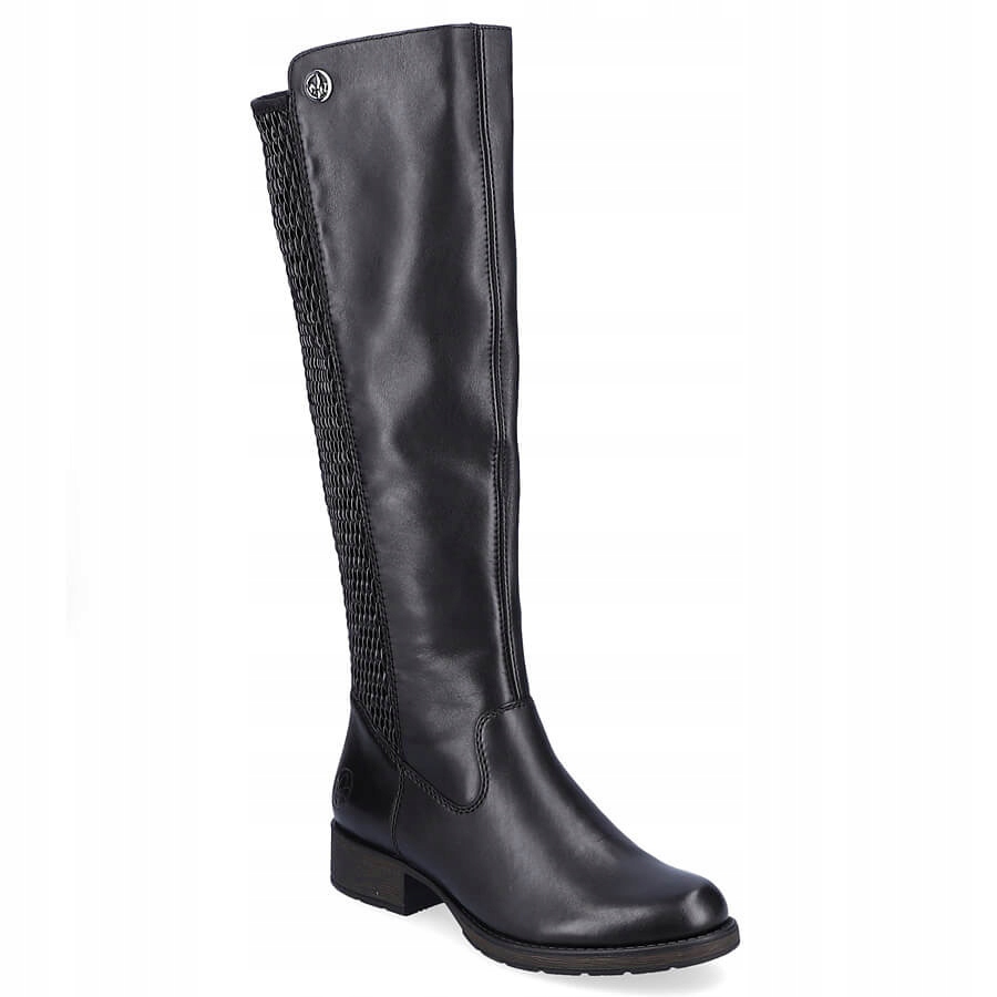 Dámské kožené kozačky černé Rieker Z9591-00 39