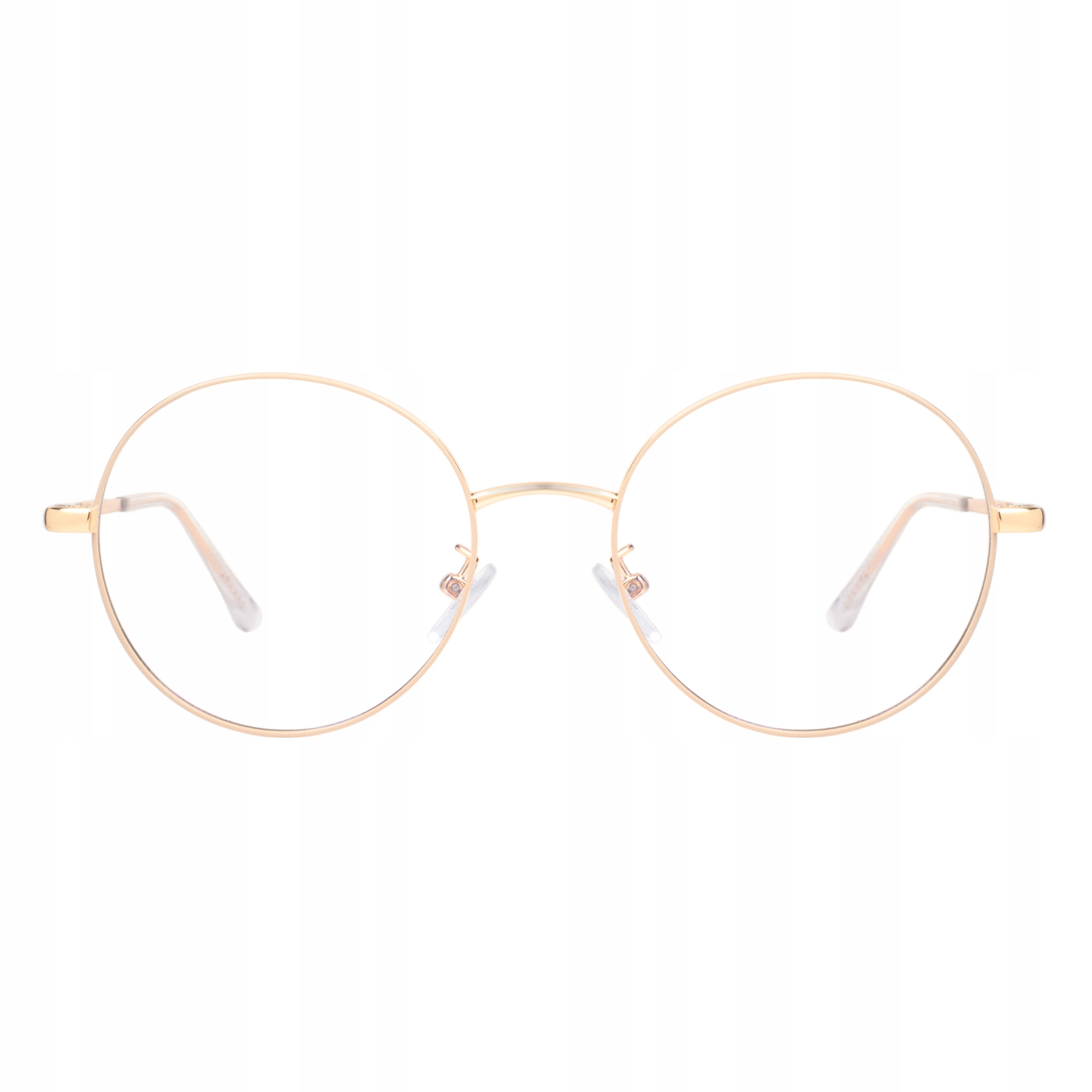 OKULARY OKRĄGŁE ZERÓWKI NAKŁADKA PRZECIWSŁONECZNA Materiał oprawki metal