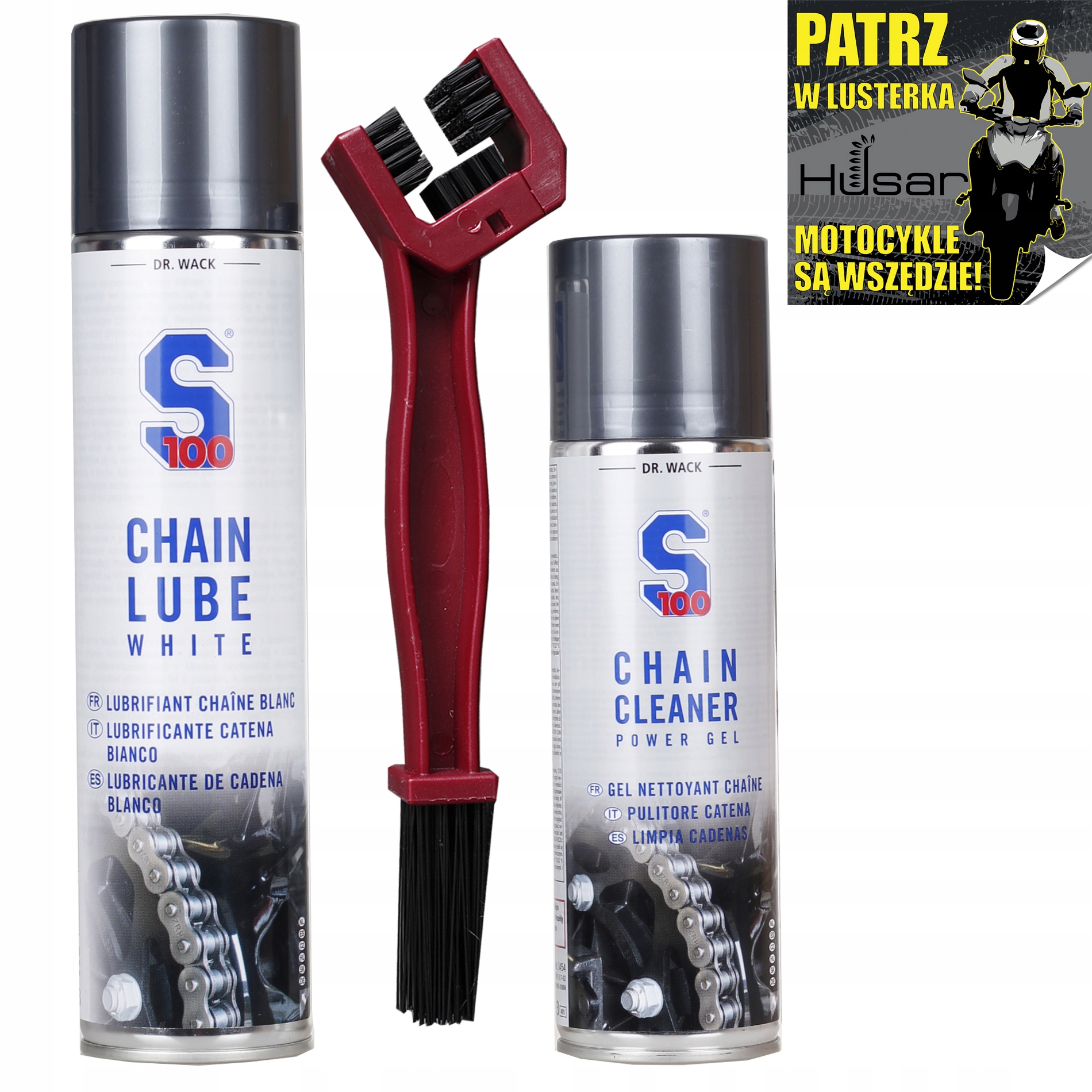 S100 ZESTAW DO ŁAŃCUCHA smar i czyszczenie +GRATIS