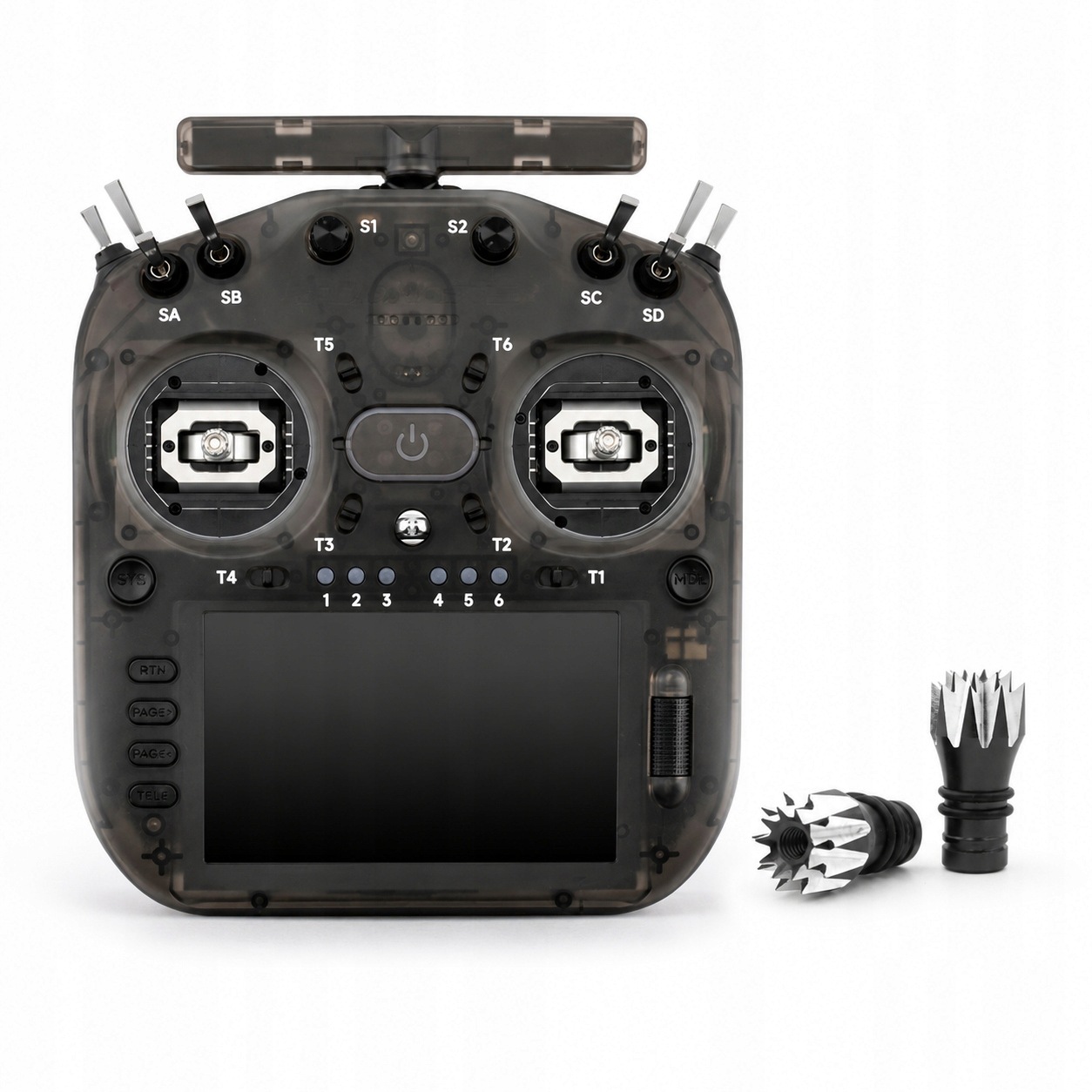 RadioMaster TX16S MK3 Elrs V3 Charcoal černé koncovky tyčí M3