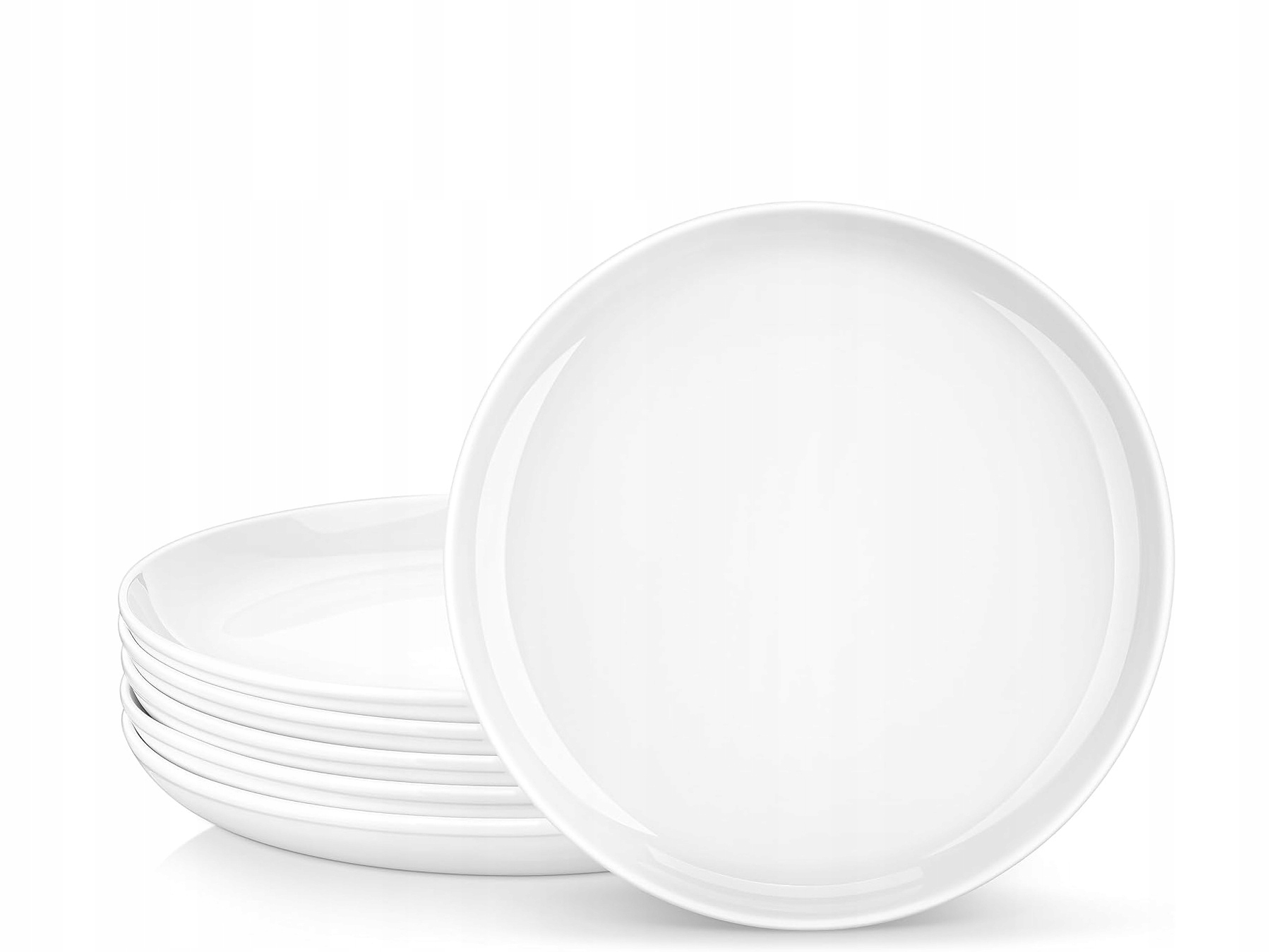 Obedové Taniere Sada 6 kusov biely tanier plochý komplet 26 cm porcelán