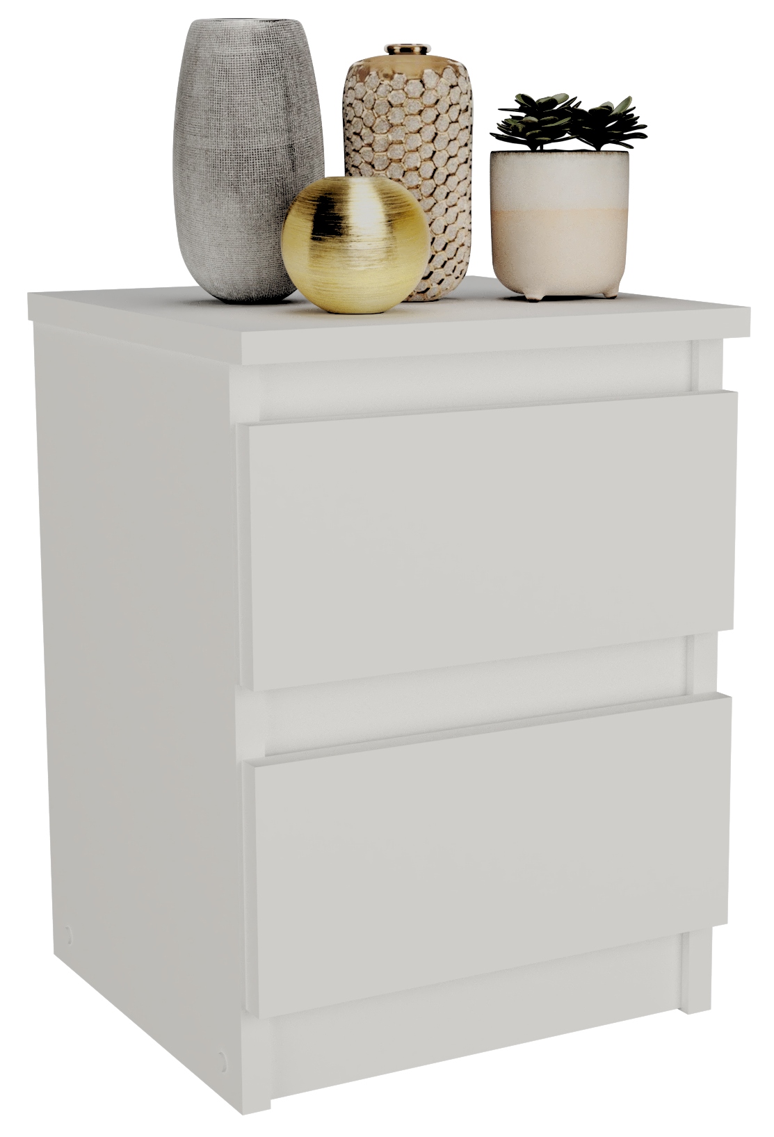 Szafka nocna 2 szuflady stolik Biała Pari 2