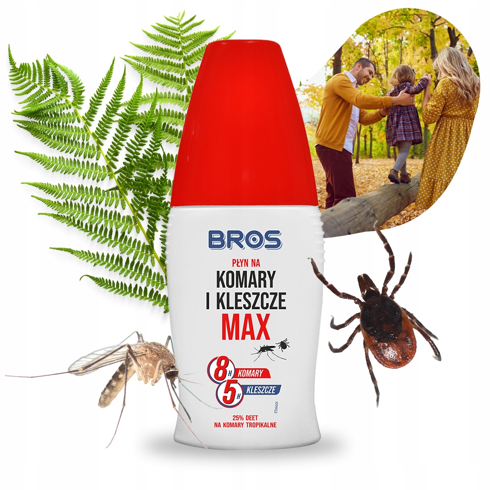 PŁYN NA KOMARY DLA DZIECI 50ML BEZPIECZNY BROS MAX PRZECIW KOMAROM