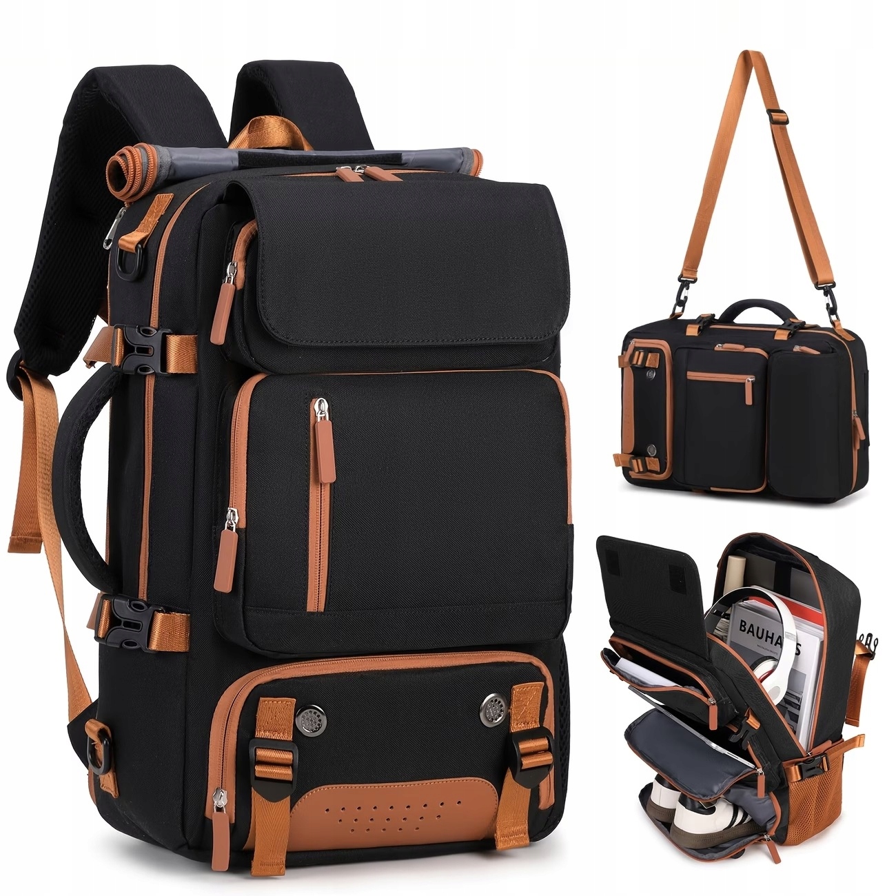 Plecak podróżny kabinowy do samolotu 46x30x16 turystyczny laptop 2w1