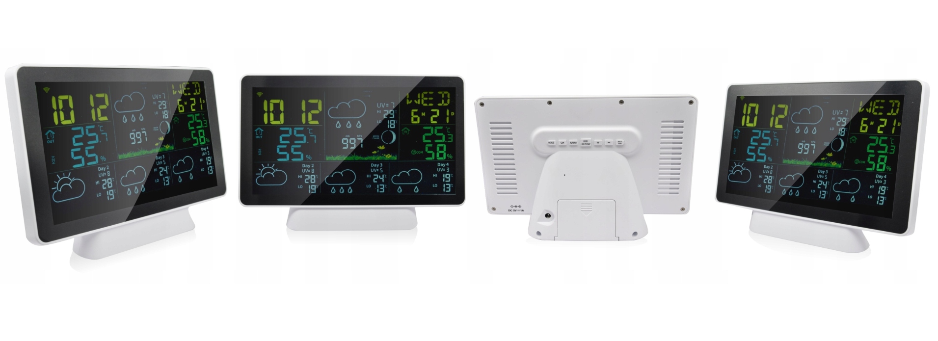 STACJA METEO WIFI INTELIGENTNY DOM POGODOWA TUYA TERMOMETR 3 CZUNJIKI °C Rh Marka Benetech