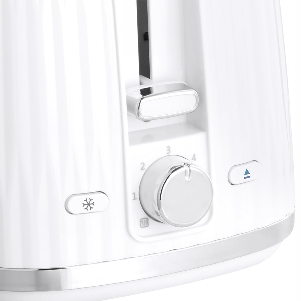 RUSSELL HOBBS Toster 2 Kromki 6 Stopni Opiekania Funkcja Podgrzewania Biały — miniatura 3