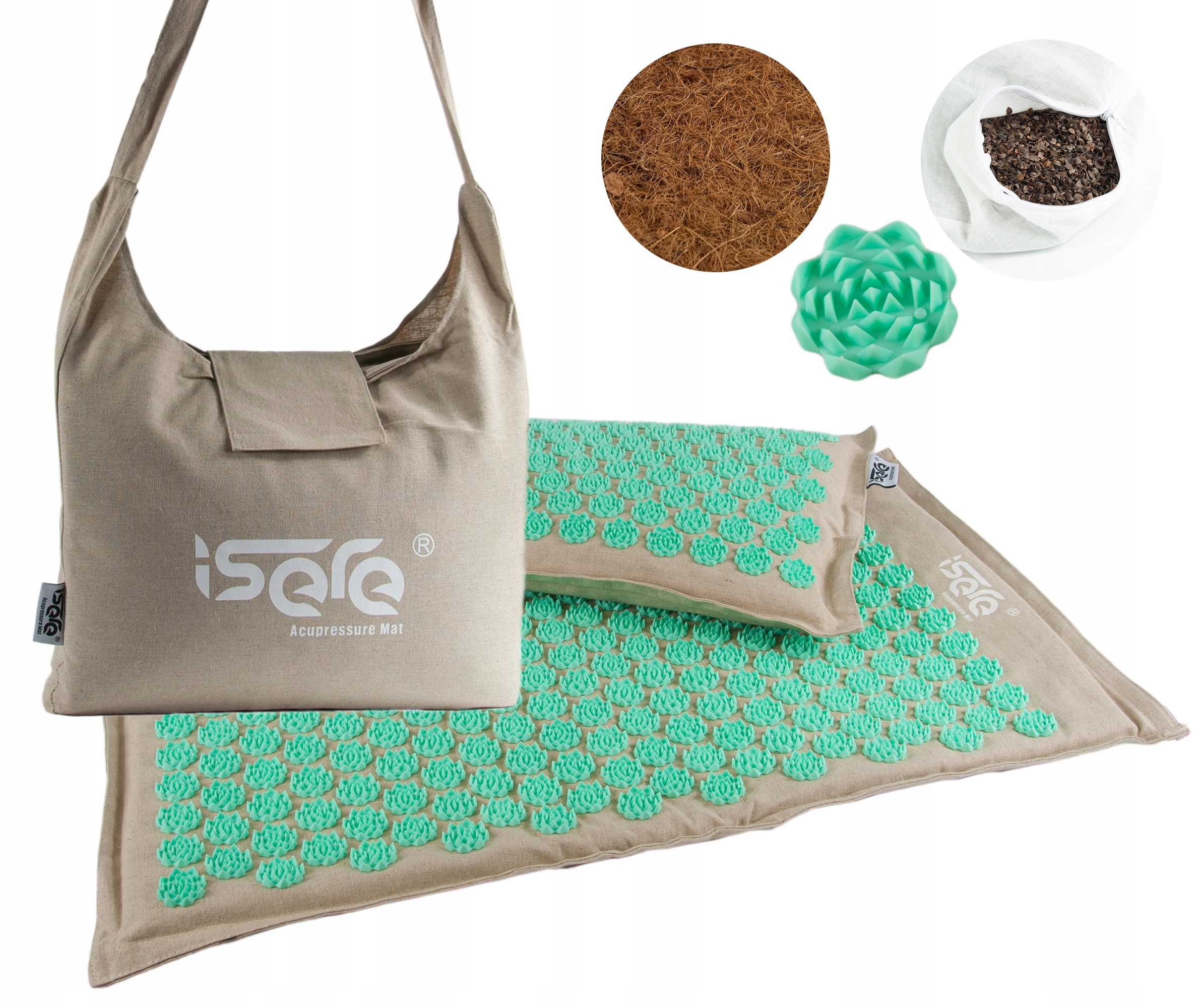 

Mata Do Akupresury Z Kolcami Naturalna Kokos Gryka