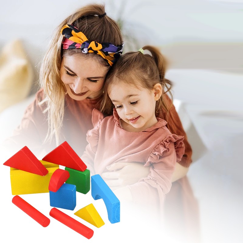 EDUKACYJNE KLOCKI UKŁADANKA DREWNIANE 23 ELEMENTY Marka inna