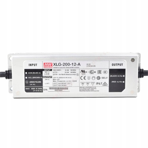 Led zdroj Mean Well XLG-200-12-A 192W 12V 16A IP67 hermetický