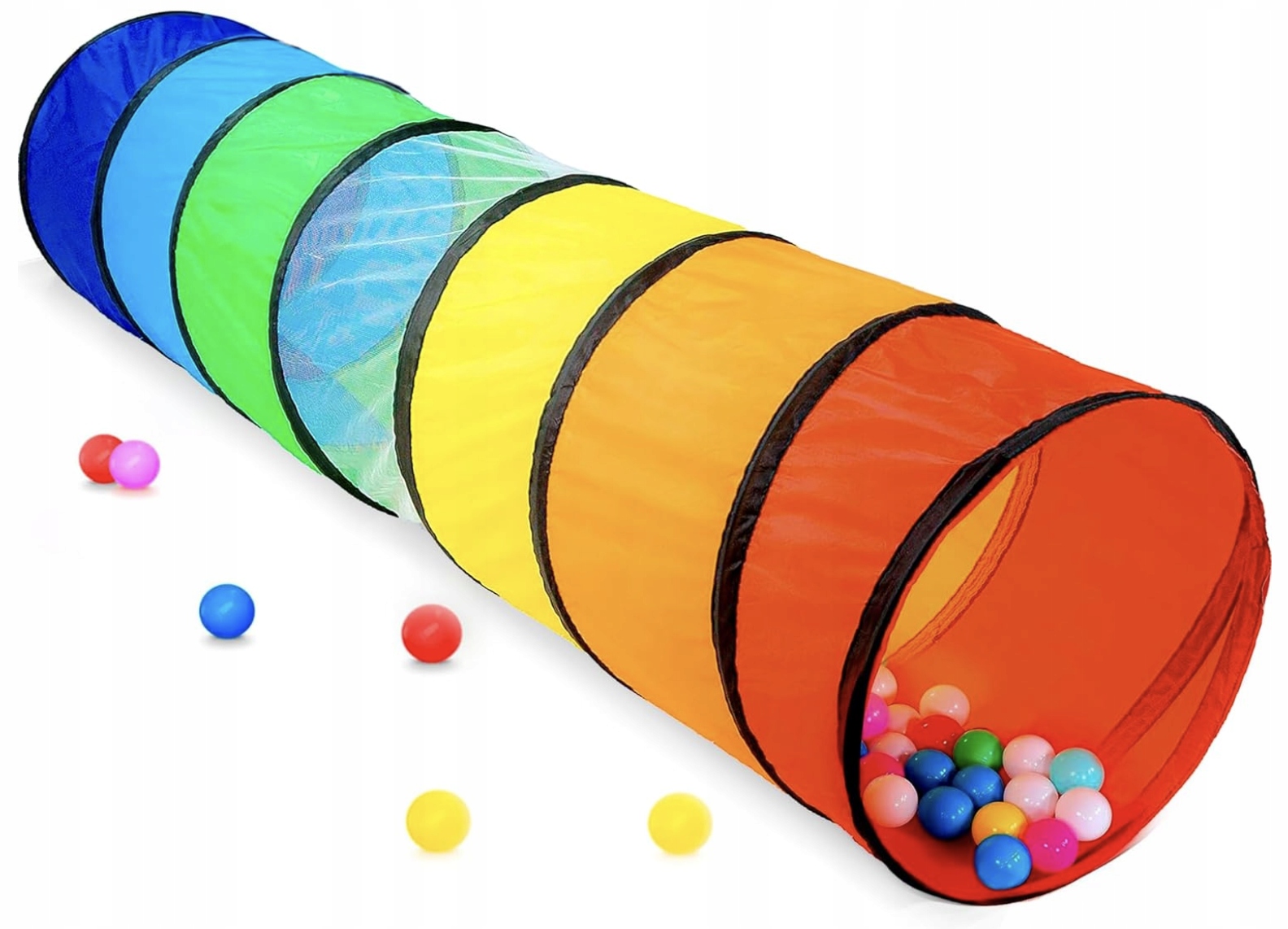 TUNEL NAMIOT DLA DZIECI DO RACZKOWANIA ZABAWY NIEMOWLĄT 180CM XXL SOLIDNY