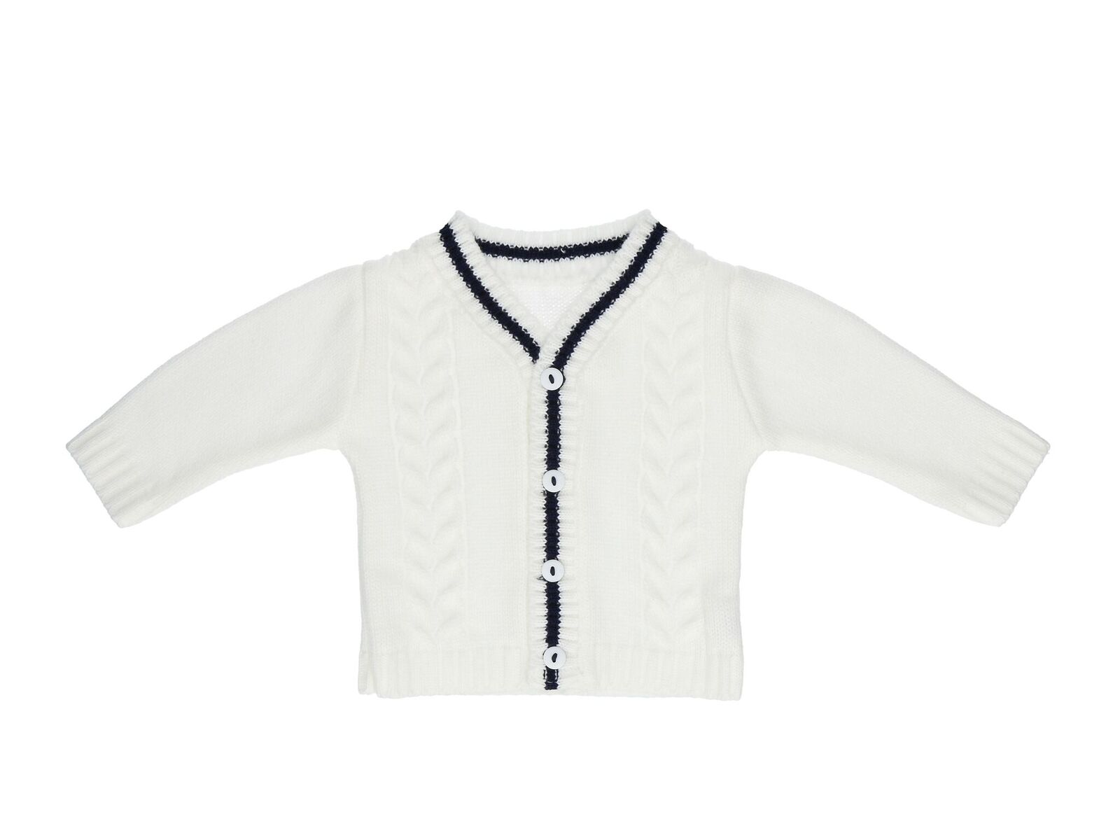 

Biały Sweter Sweterek z granatem Do Chrztu 68cm