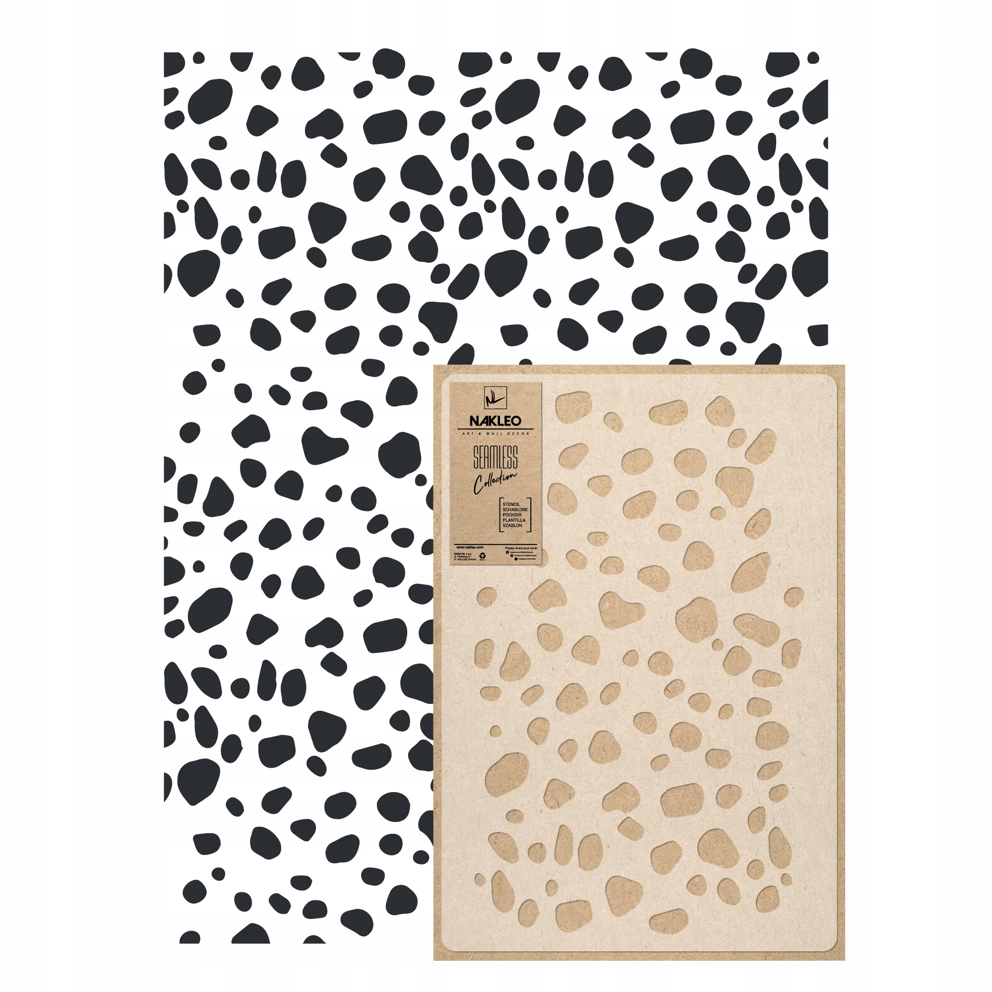 Opakovatelná malířská šablona Opakovaně Použitelný 59x95 cm Tapeta Skvrny Dalmatin