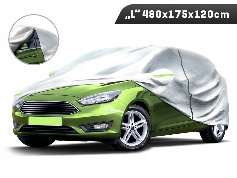 Obal na auto L 480x175x120 cm, 3-vrstvový, reflexní, posuvný