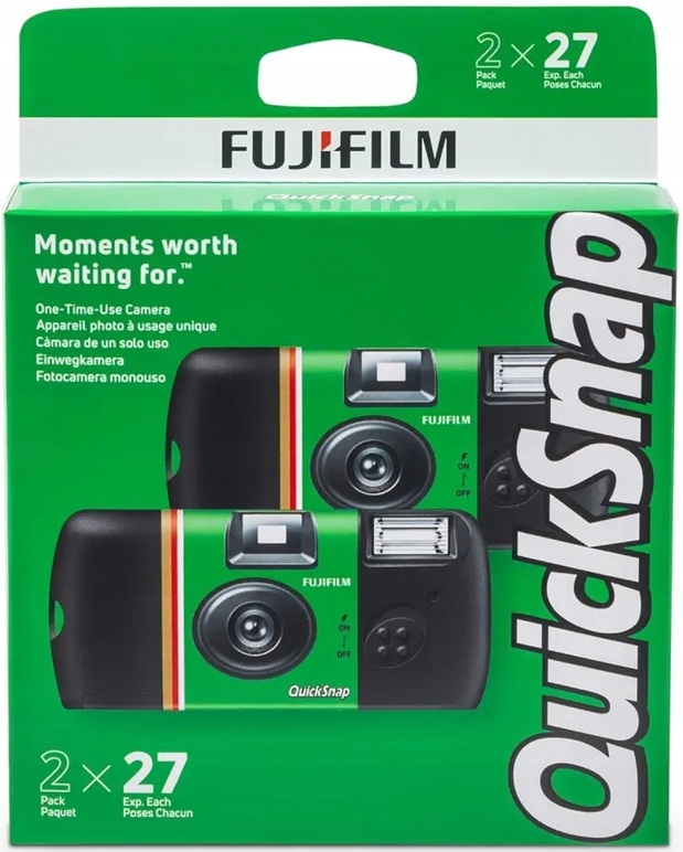 2x Aparat jednorazowy Fujifilm Quicksnap z lampą 2x 27 zdjęć
