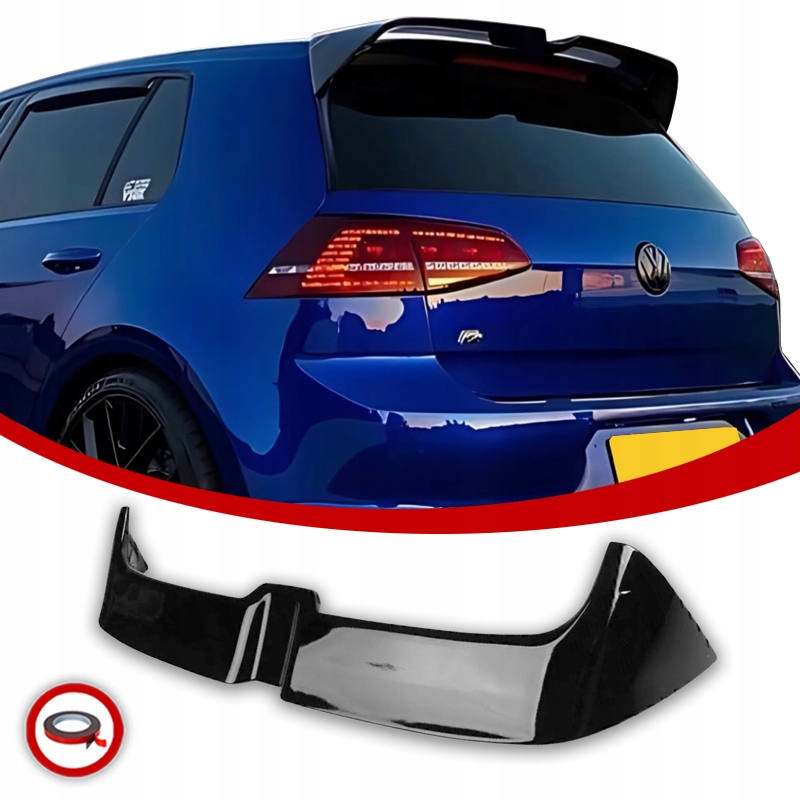 Golf 7 Gti R Gtd Spoiler Zadní Klapky Oettinger Vzhled Černý Lesk