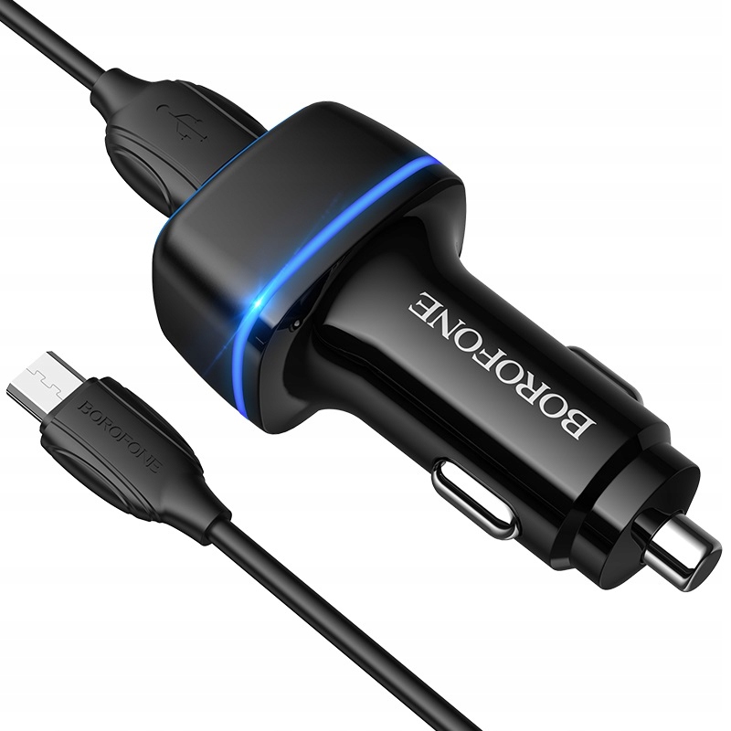 BZ14 Ładowarka 2USB 2.4A Led kabel micro Usb