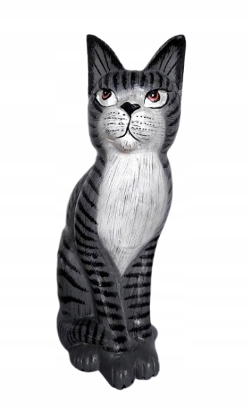 Figurka Kočka ze dřeva 36 cm Ruční Práce /57/