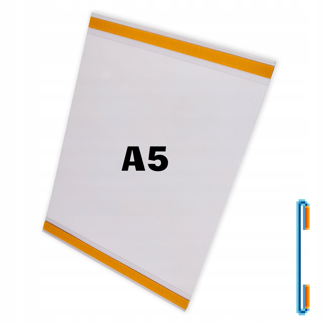 KIESZEŃ FOLIOWA RAMKA PLAKATOWA A5 PION Z TAŚMĄ AKRYLOWĄ 19 MM - 10 SZT Marka Display PL