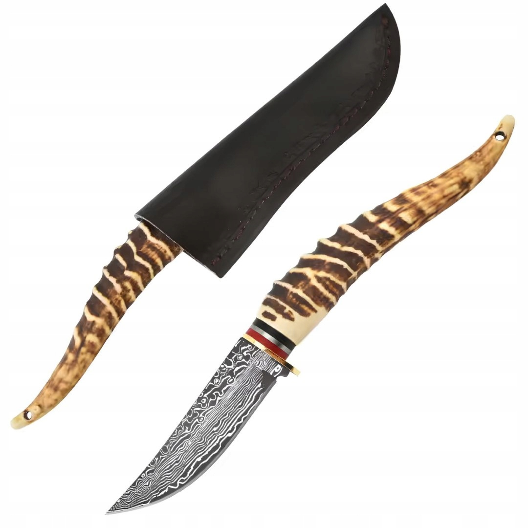 Nóż Myśliwski Survival Finka Poroże 24CM Stal Nierdzewna Pokrowiec