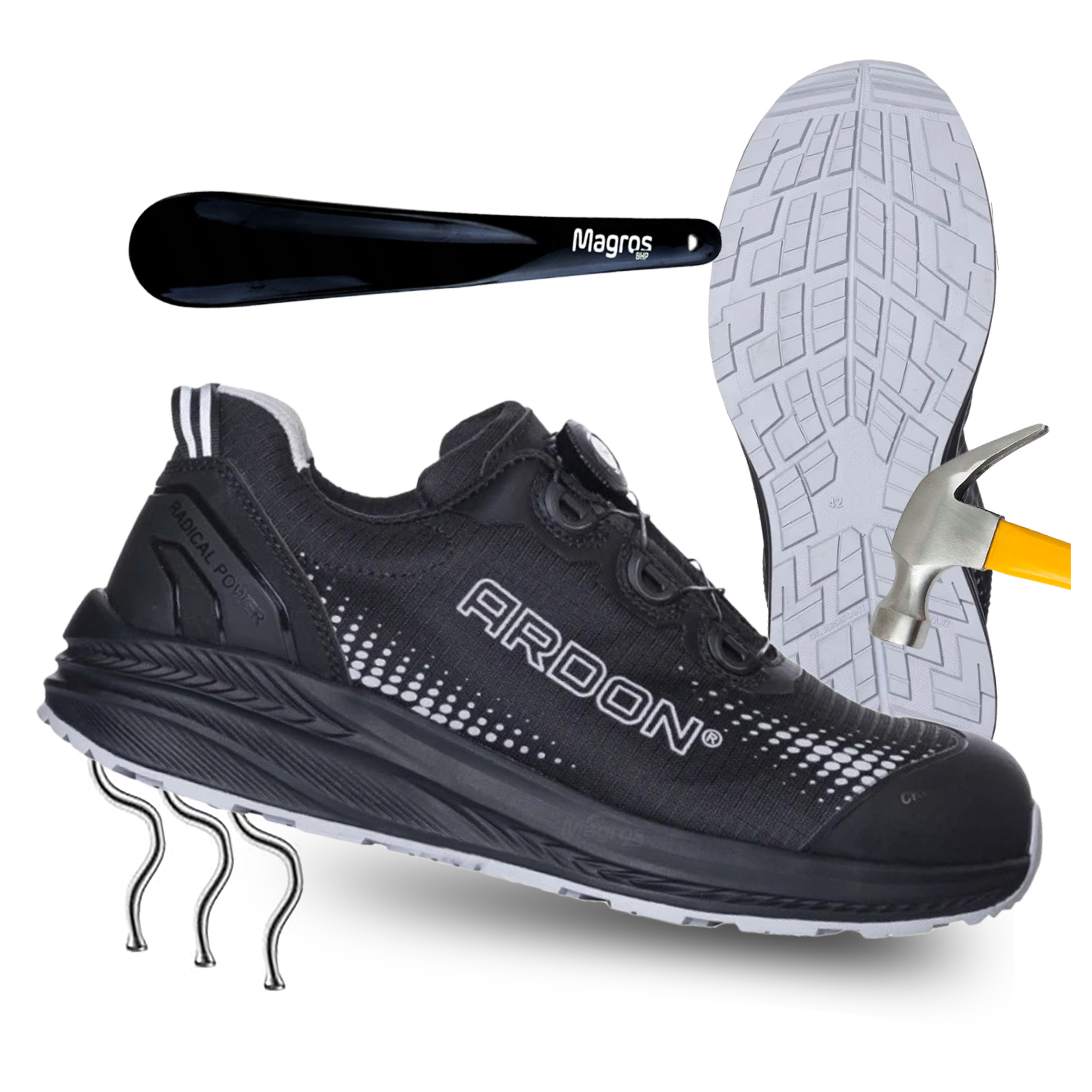 Buty Robocze Ochronne Bezpieczne Półbuty Bhp Ardon Creatron Low S3 Esd Boa