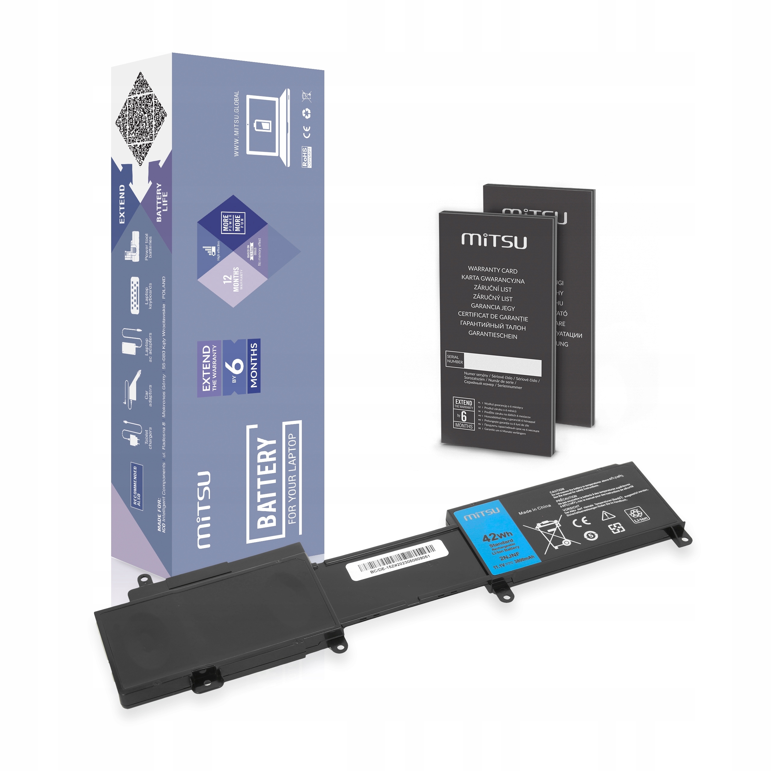 Bateria 2NJNF Do Dell Inspiron 14Z (5423) 15Z (552