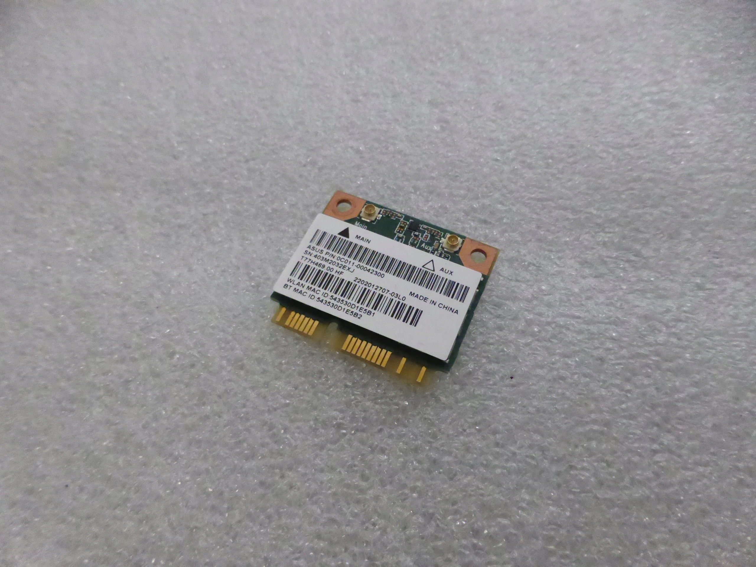 ASUS S551 S551L S551LB KARTA MODUŁ WIFI Kod producenta AW-NB126H