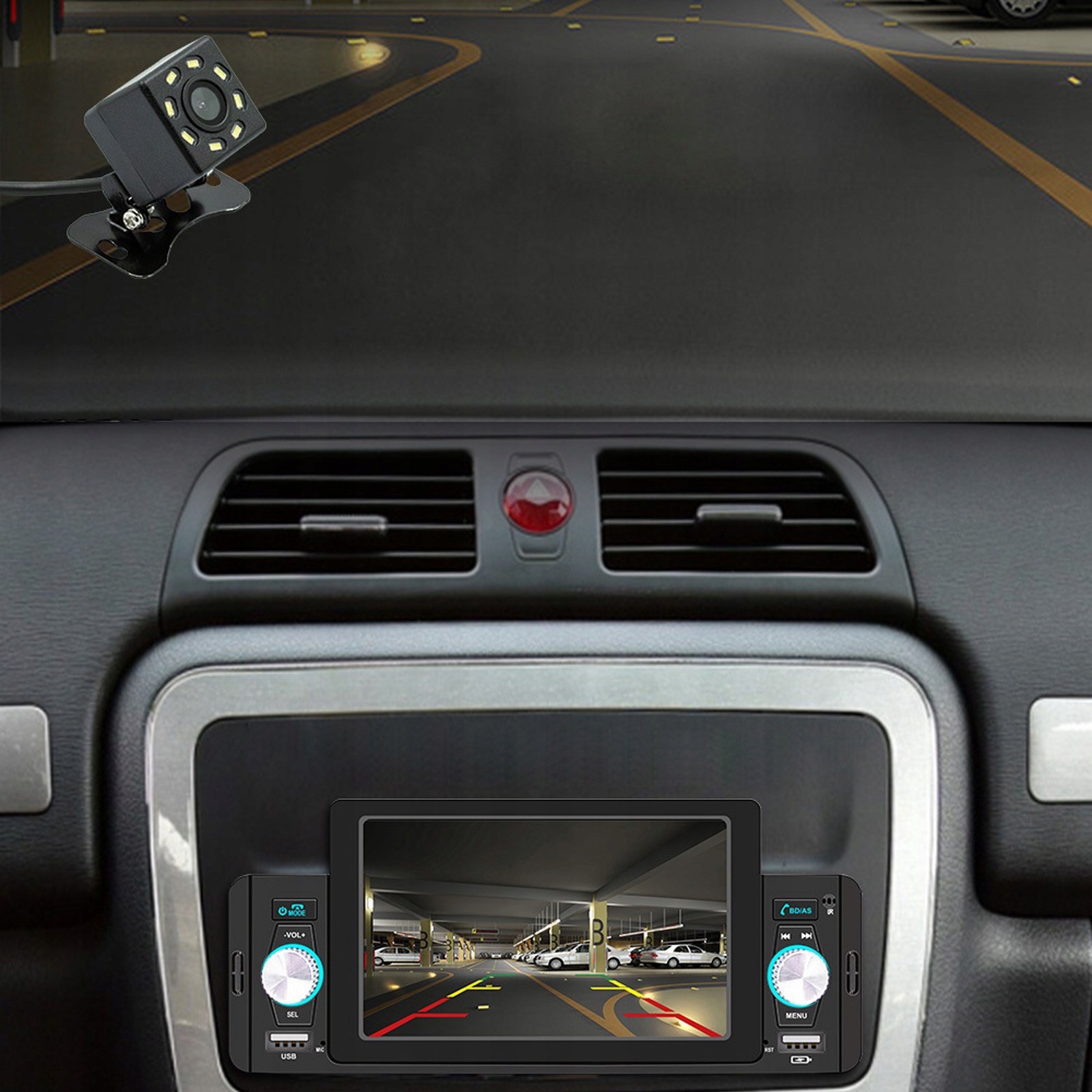 RADIO SAMOCHODOWE 1DIN 5''ANDROID 6 GPS 60W X 4 Montaż 1-DIN