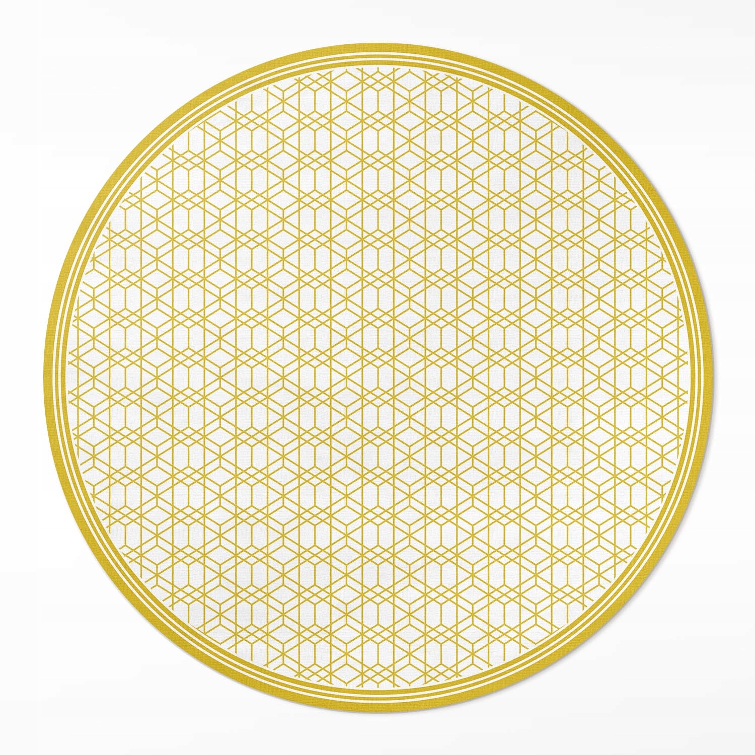 Dekorativní Kulatý Koberec z vinylu do obývacího pokoje ⌀ 120 cm Lineární moderní vzor